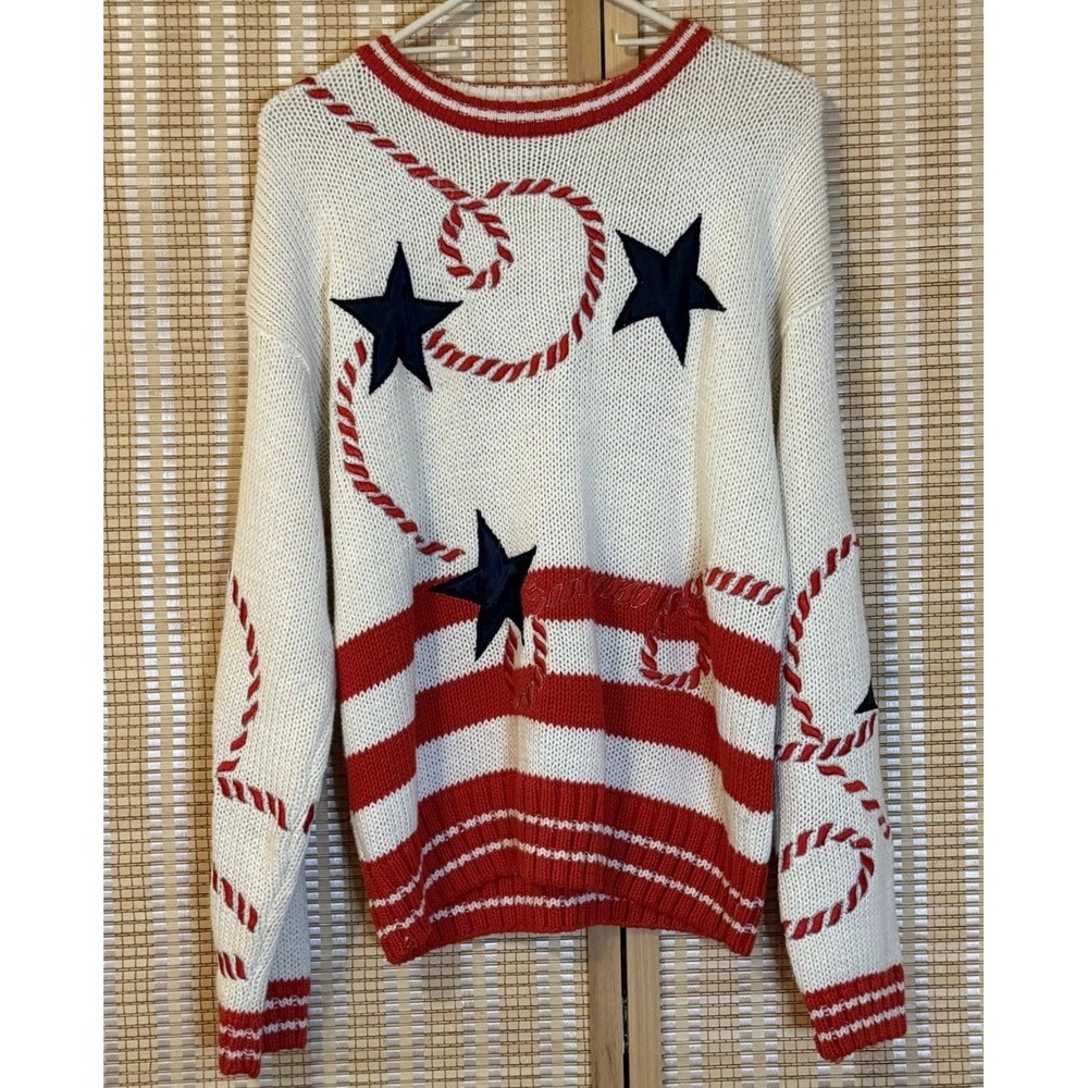 Counterparts Womens L Sweater Holiday USA‎ Western Preppy Cottagecore America